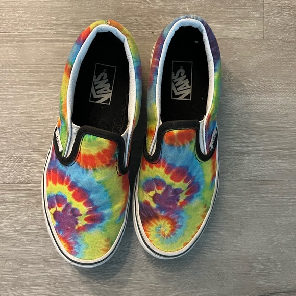 Tie Dye Kids Size 2 Vans - Picture 2 of 7